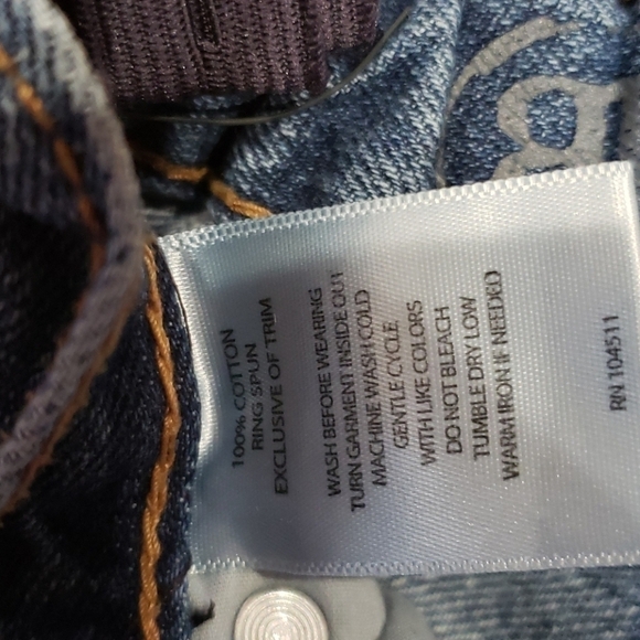 𝅺rustic Blue Distressed Jeans - Picture 5 of 7